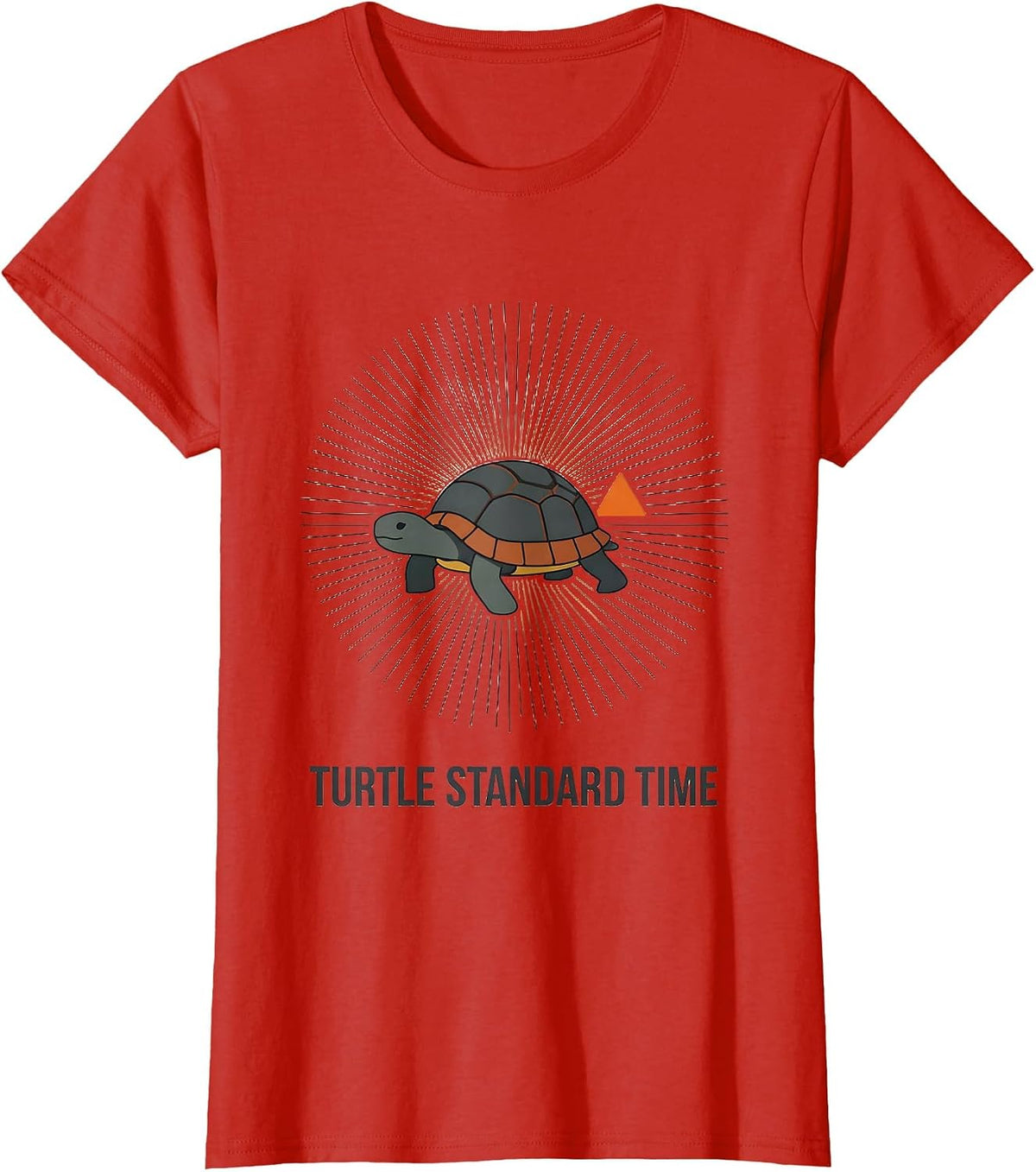 Women's Turtle Standard Time Midcentury Modern Halloween Costume T-Shirt - Red