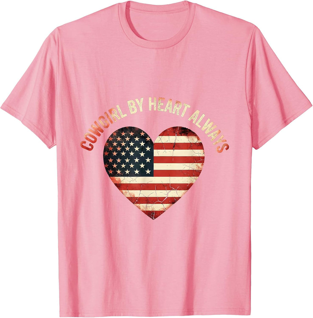 Cowgirl By Heart Always Rodeo Design T-Shirt - Pink
