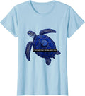 Women's It Patched Itself Where Were You Funny Sea Turtle Ocean T-Shirt - Baby Blue