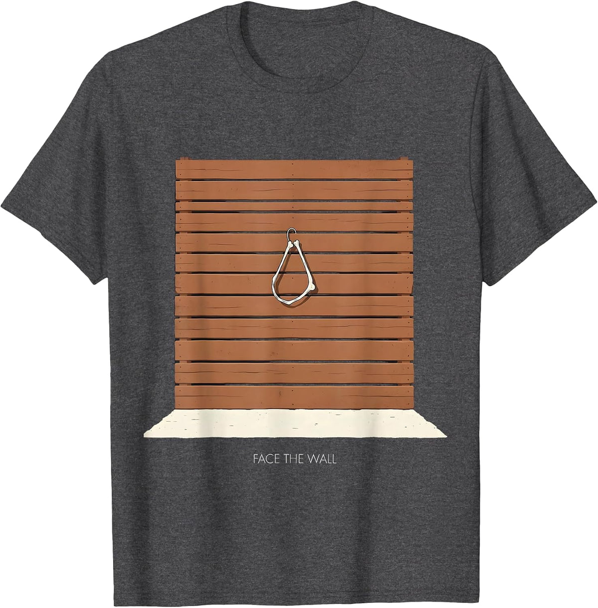 Men's Face The Wall Western Rodeo Heritage Cowgirl Horse Lover T-Shirt - Dark Heather Grey