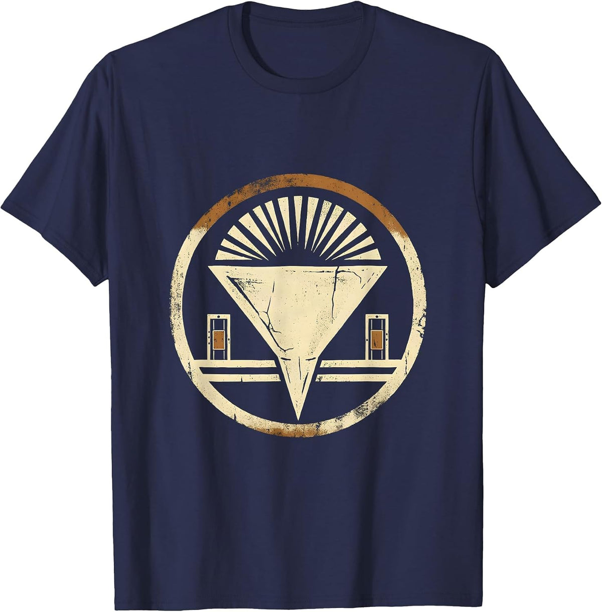 Men's Nebraska Tornado Funnel Plains Illustration T-Shirt - Navy Blue