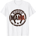 Men's Rodeo Mama Cute Cowgirl Family Birthday Party Matching T-Shirt - White