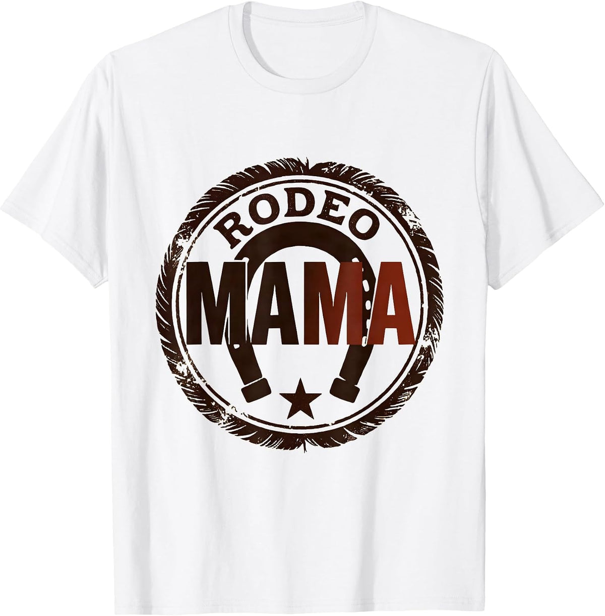 Men's Rodeo Mama Cute Cowgirl Family Birthday Party Matching T-Shirt - White