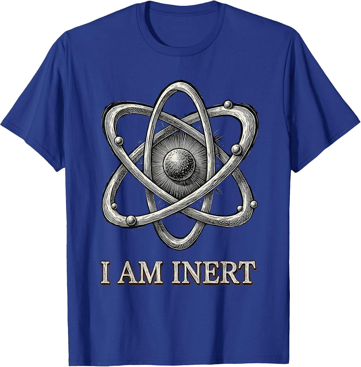 I Am Inert Funny Science Chemistry Pun Gift T-Shirt - Royal Blue
