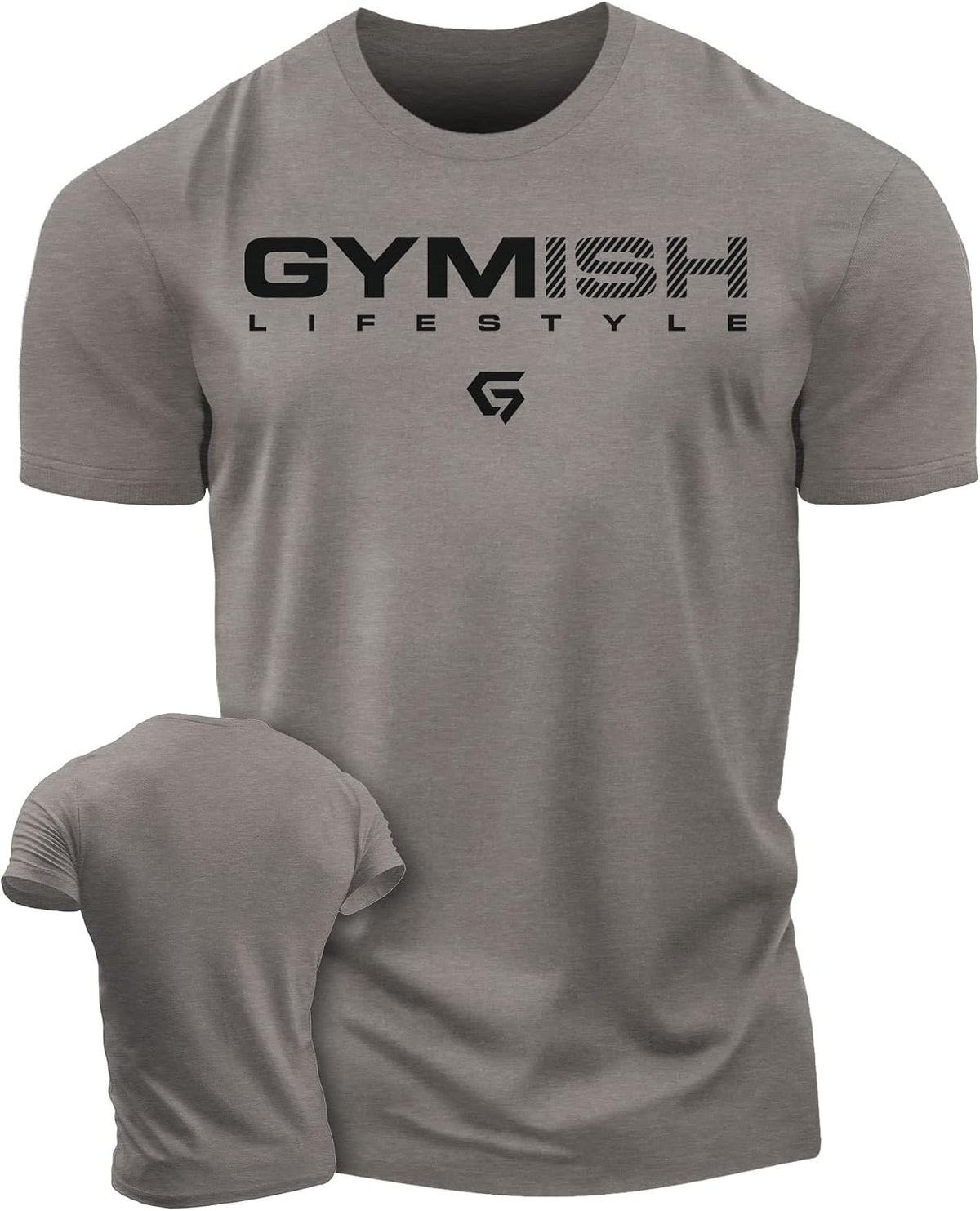 Gymish Lifestyle Printed T-Shirts for Men Bodybuilding Workout Shirt - 3. Gymish Lifestyle V2 Warm Grey
