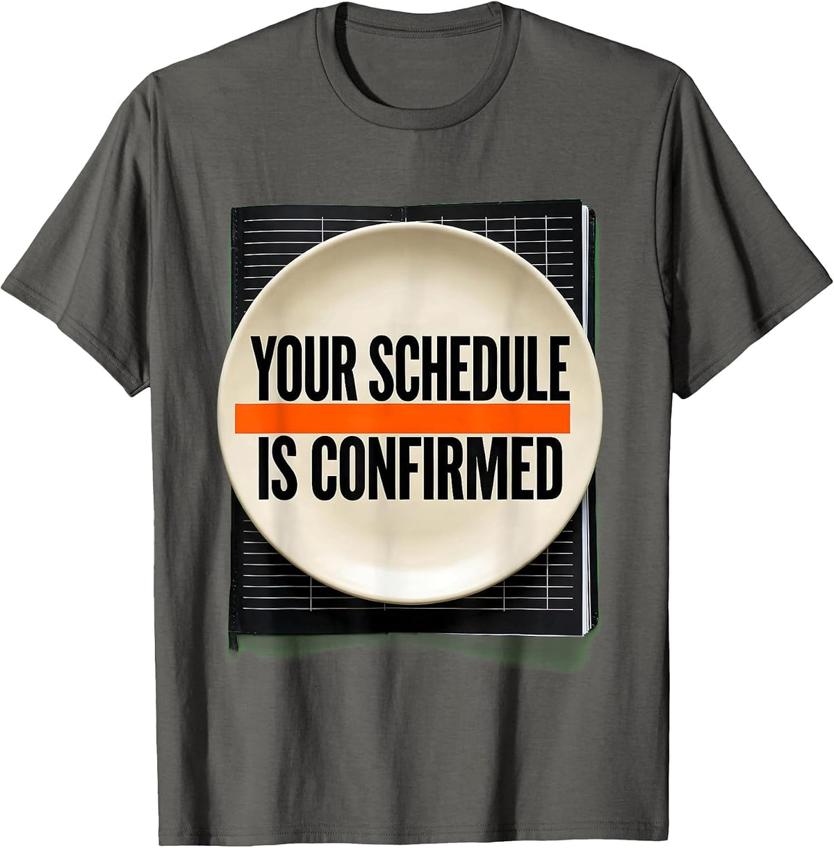 Your Schedule Is Confirmed Groovy School Counselor Schedule T-Shirt - Asphalt Grey