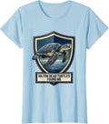 Women's Hilton Head Turtles Found Me Emblem Sea Turtle Lover Coastal T-Shirt - Baby Blue