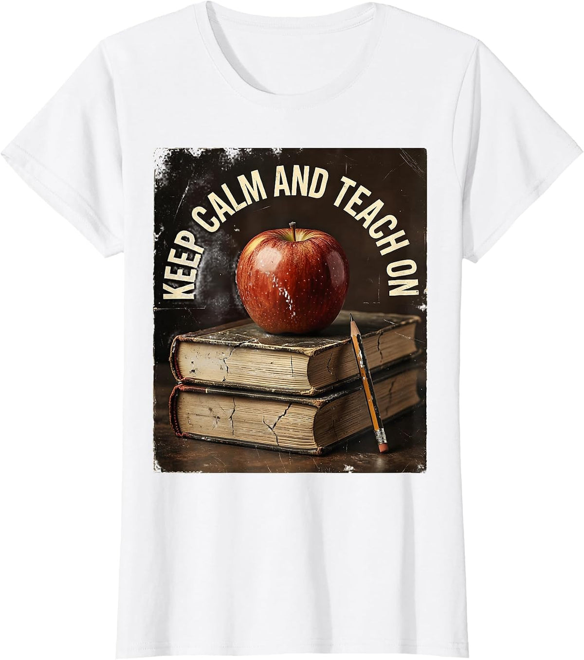 Keep Calm and Teach On Second Grade Teacher T-Shirt - White