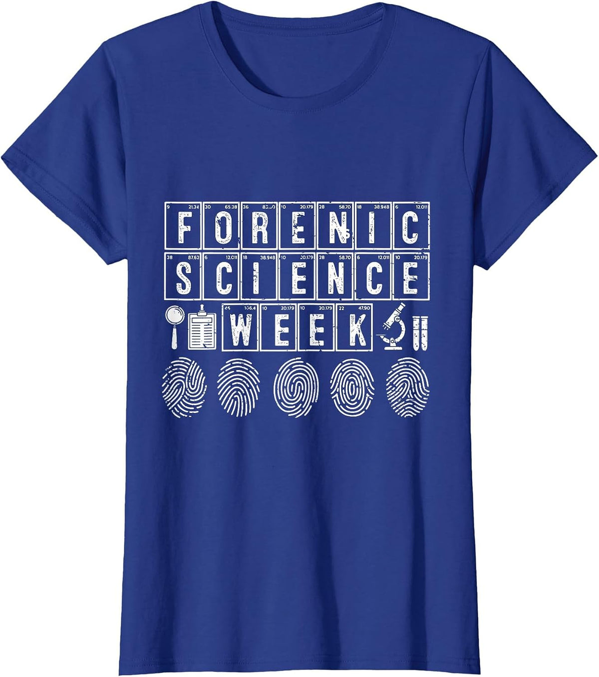 Celebration of National Forensic Science Week T-Shirt - Royal Blue