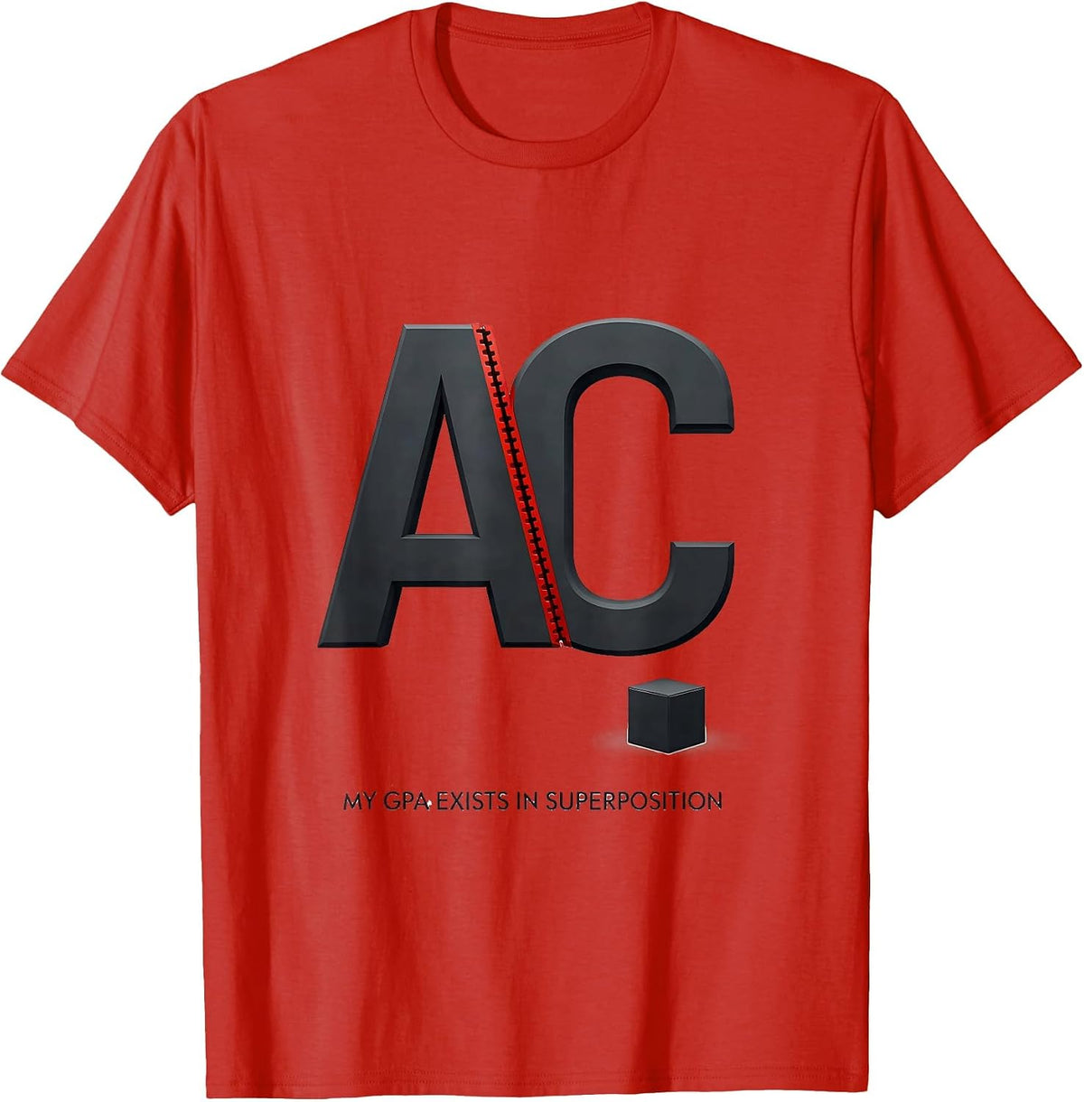 Men's My GPA Exists In Superposition Quantum Physics Student Nerdy T-Shirt - Red