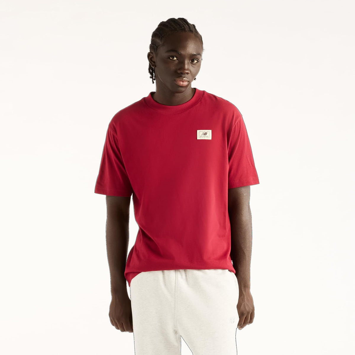 New Balance Men's Woven Label T-Shirt - Podium Red