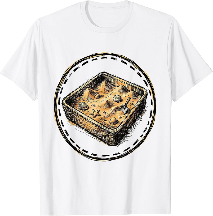 Men's Preschool Teacher Kinetic Sand Sensory Bin Graphic T-Shirt - White