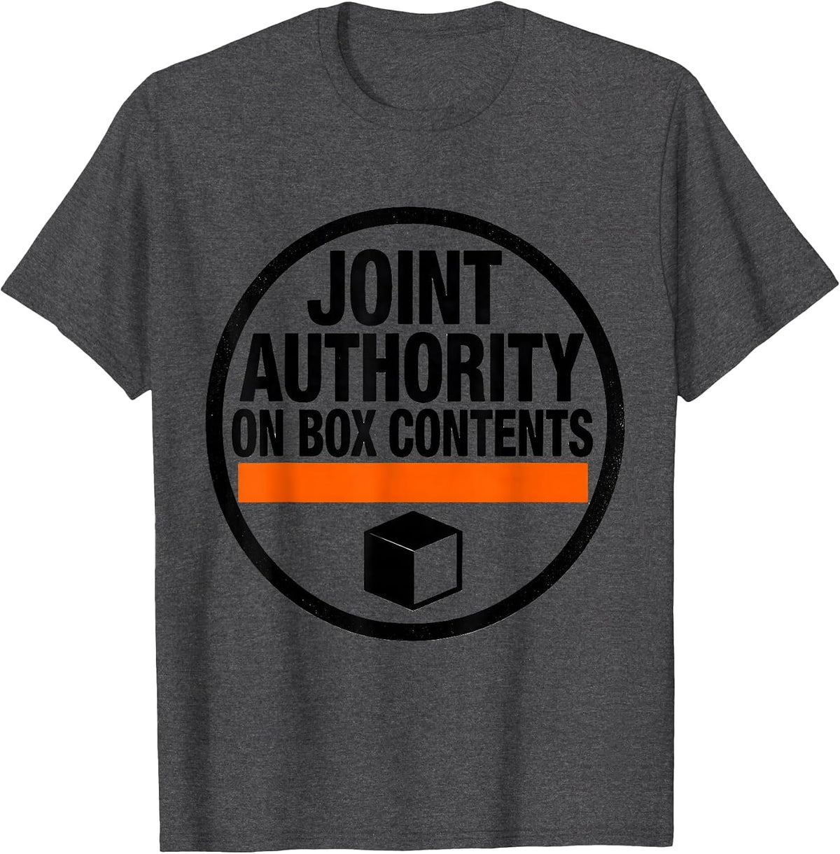 Joint Authority on Box Contents Brutalist Quantum Physics T-Shirt - Dark Heather Grey