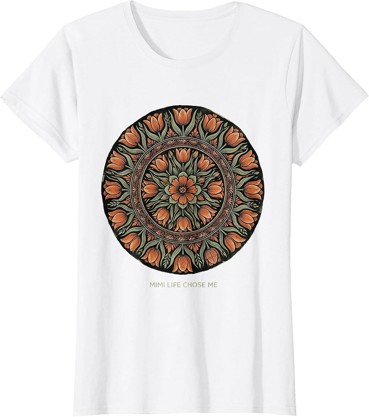Mimi Life Chose Me Grandma Design T-Shirt - White