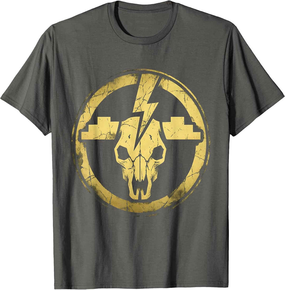 Men's Lightning Storm Over Prairie Flatlands Graphic T-Shirt - Asphalt Grey