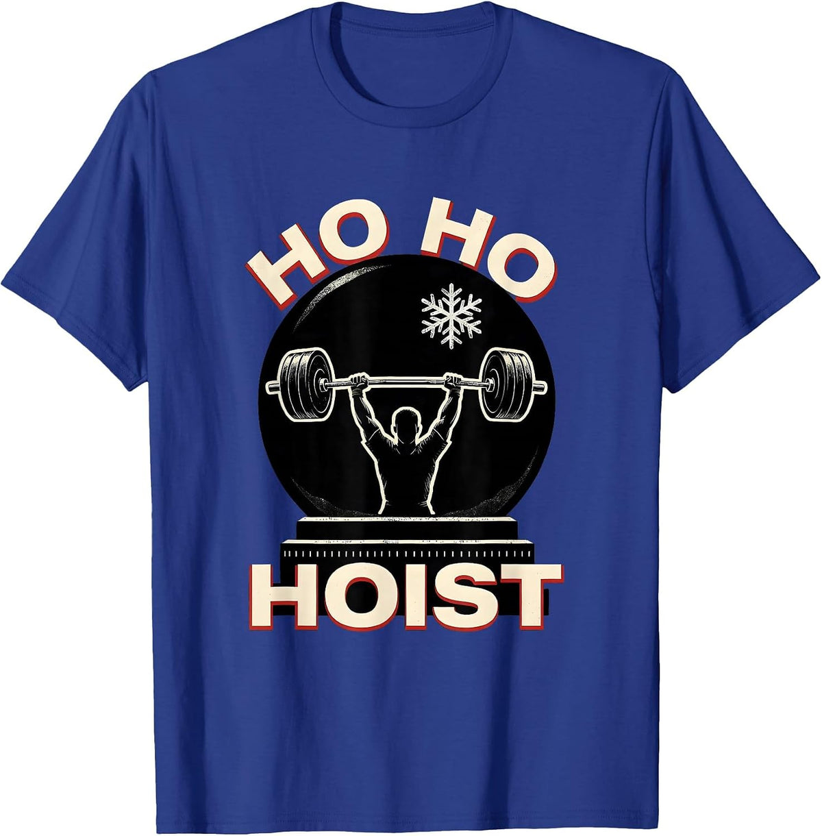 Men's Ho Ho Hoist Funny Christmas Gym Bodybuilding Weightlifting T-Shirt - Royal Blue