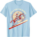 Men's Built for the Rodeo Cowgirl Graphic Design T-Shirt - Baby Blue