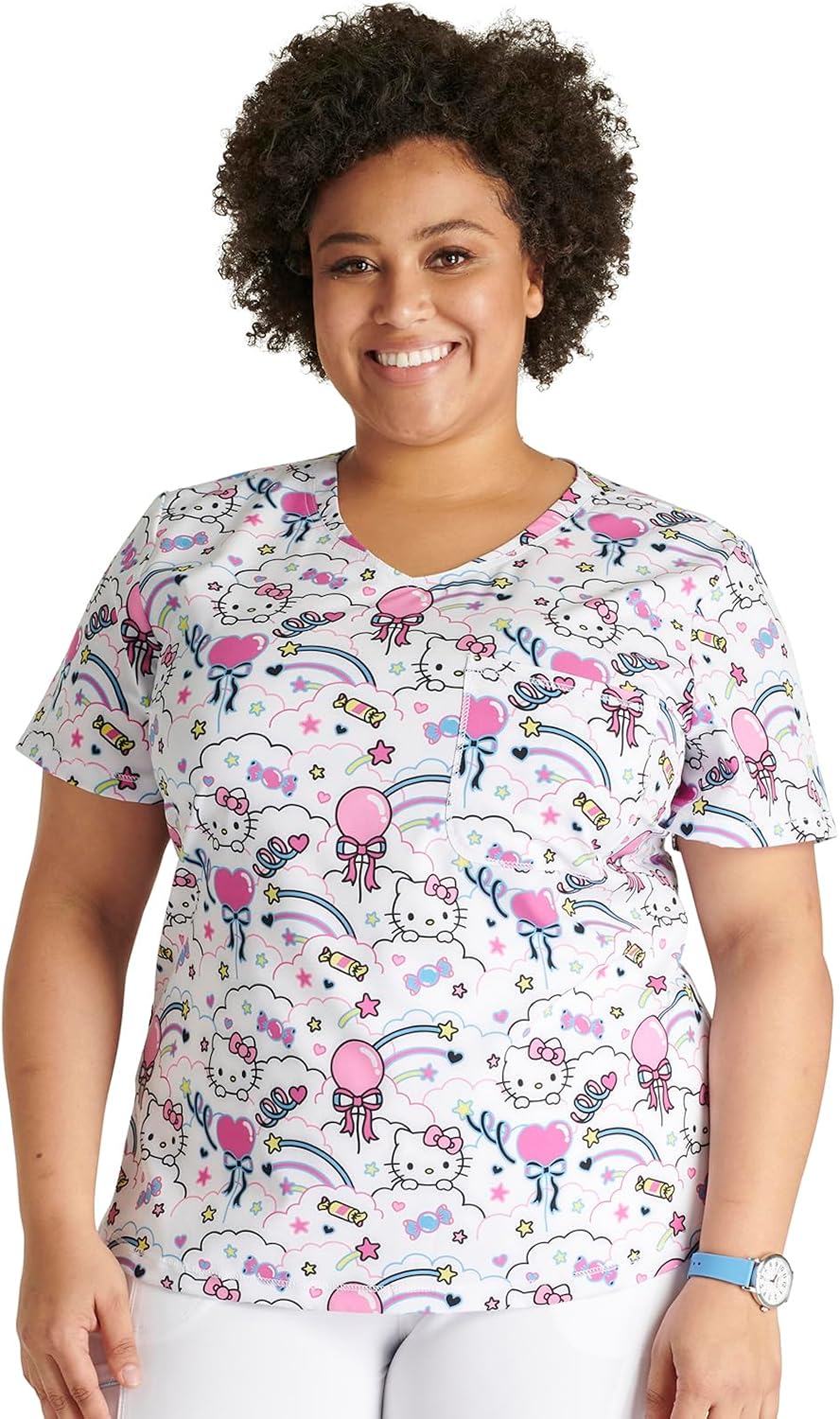 Tooniforms Nurse Gifts Women Scrubs Top Rounded V-Neck TF786 - Yummy Sweet