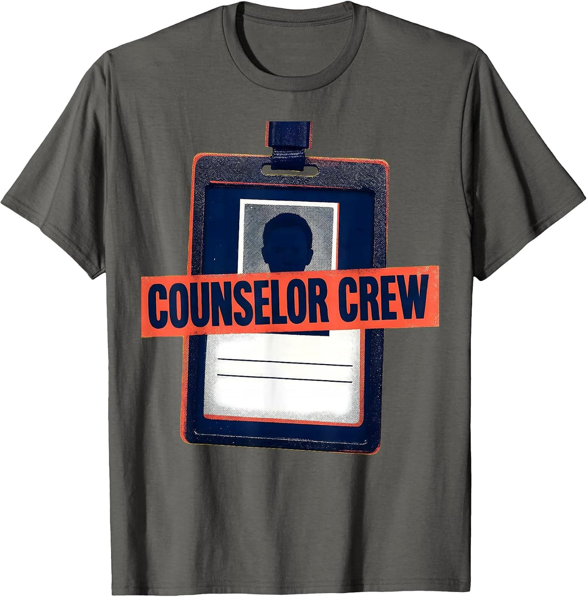 Men's Counselor Crew Funny Teacher First Day of School Staff Gift T-Shirt - Asphalt Grey