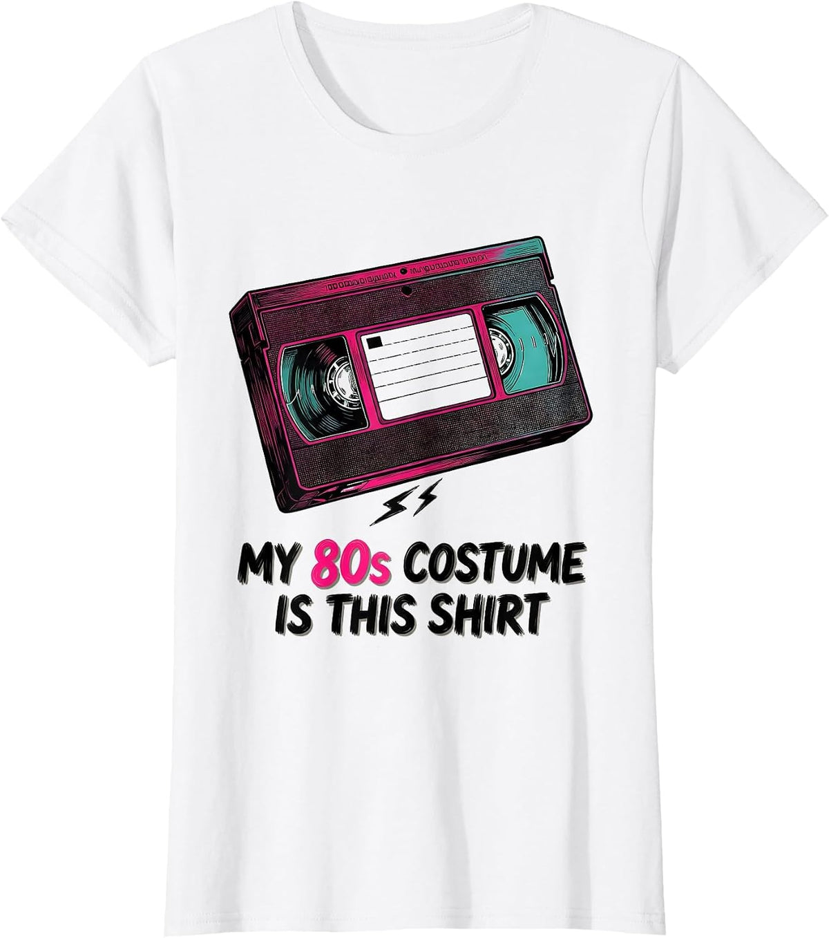 Women's My 80s Costume Is This Shirt Funny 80s Party Retro Throwback T-Shirt - White