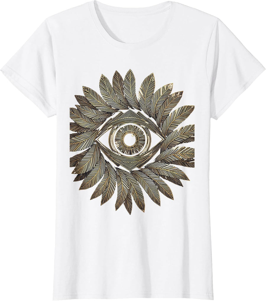 Women's Eye of the Storm Calm Center Graphic Tee T-Shirt - White