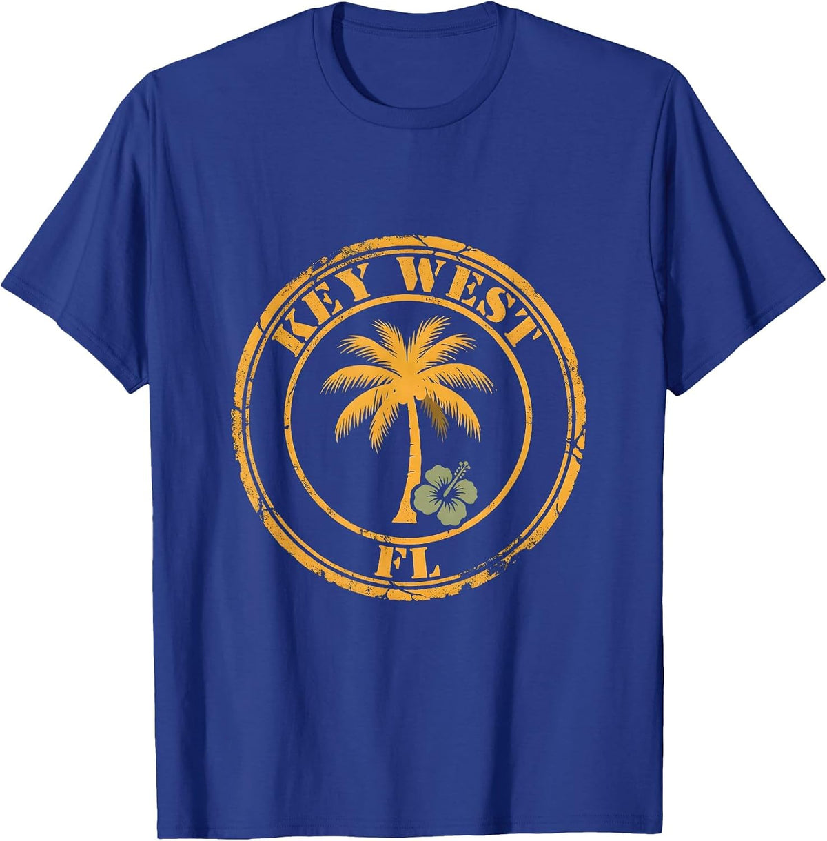 Men's KEY WEST FL Boho Tropical Souvenir Shirt Florida Vacation T-Shirt - Royal Blue
