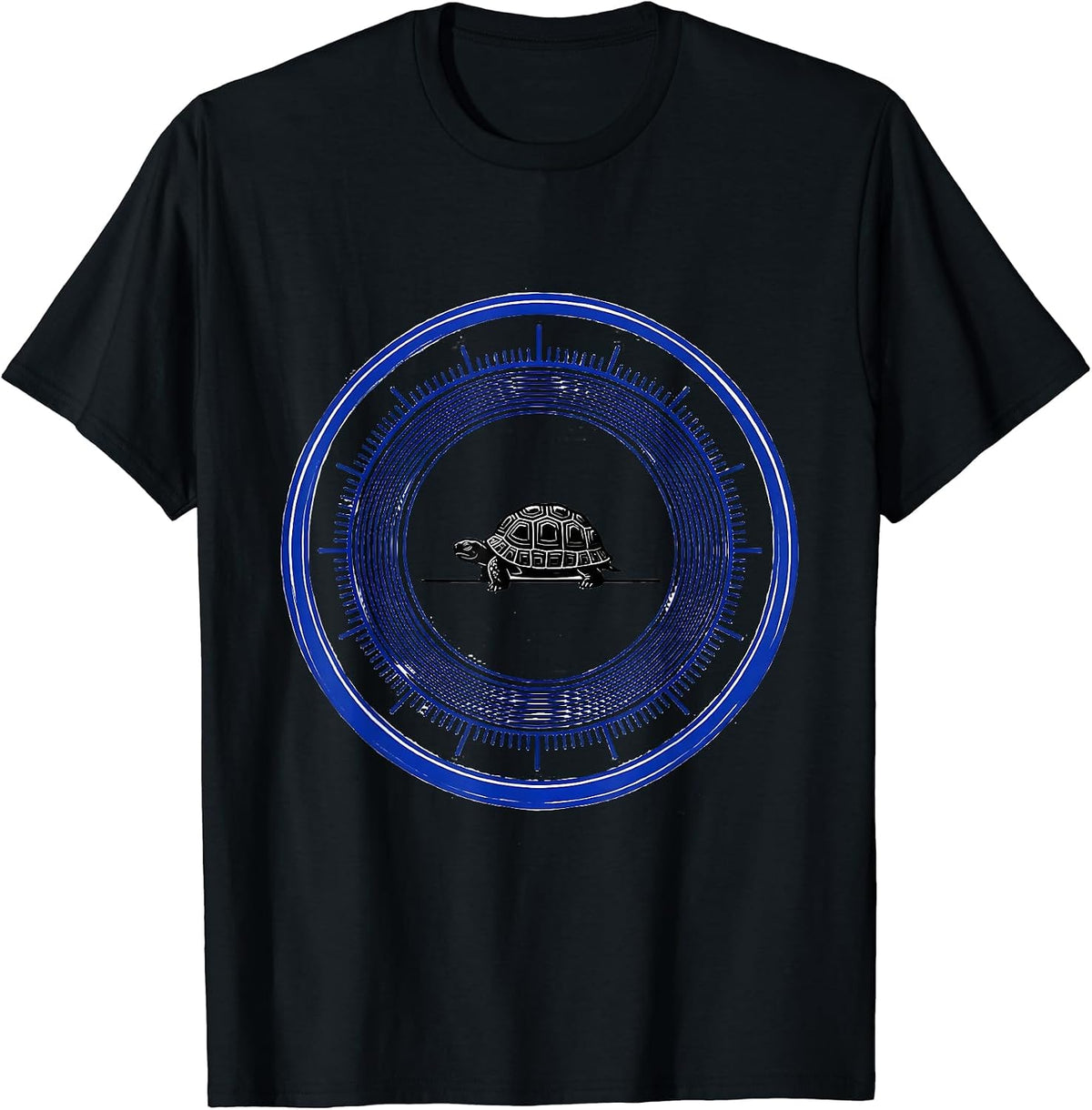 Men's Sealed Turtle Badge Swiss International Animal Lover T-Shirt - Black