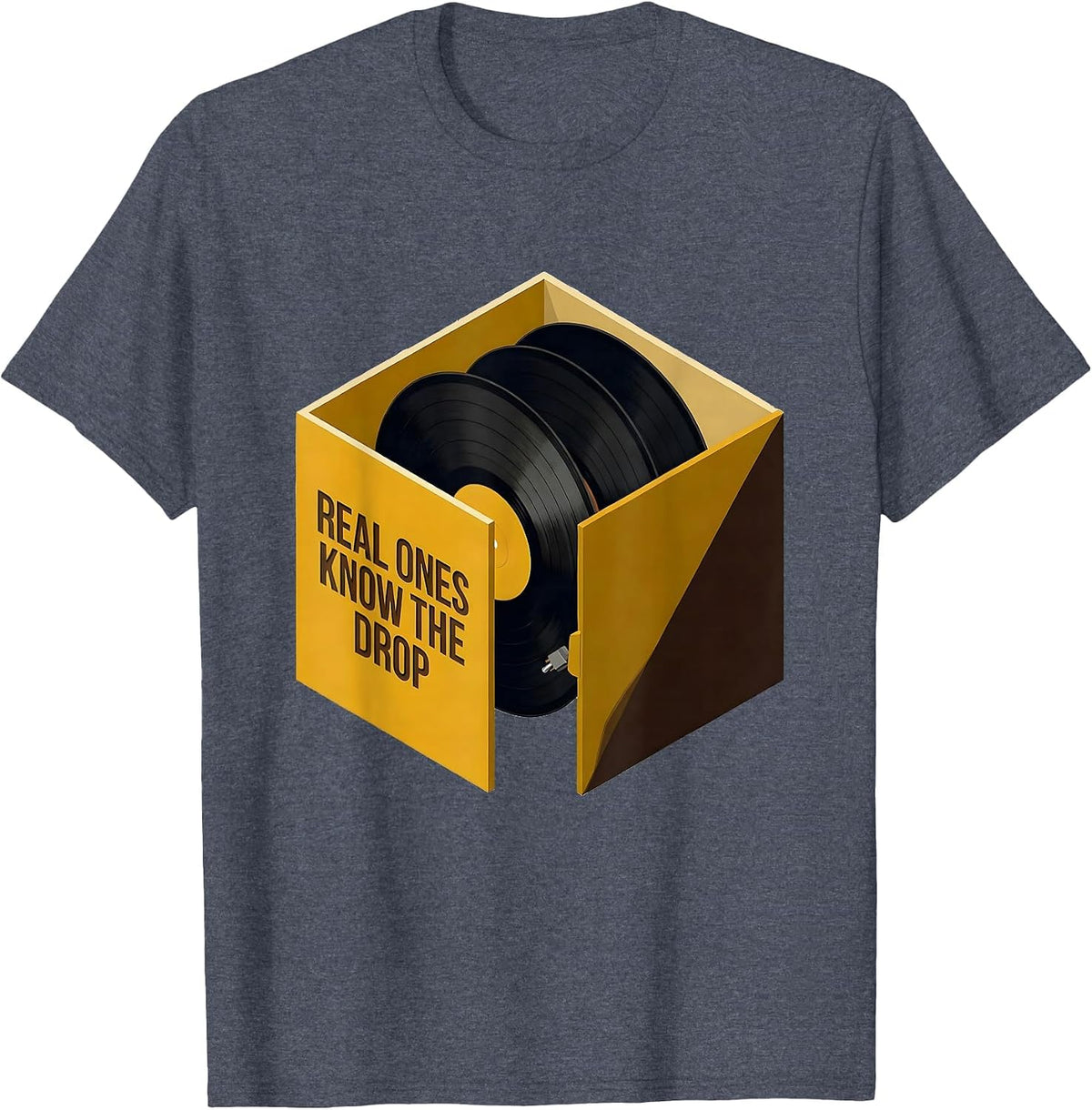 Real Ones Know The Drop Old School Hip-Hop Rap Lyric Quote T-Shirt - Heather Blue