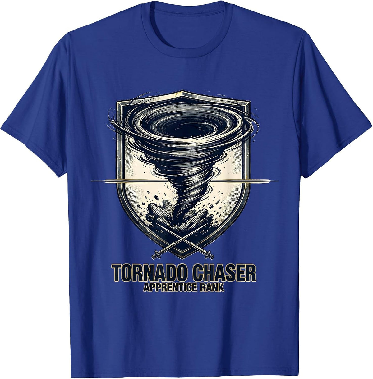 Tornado Chaser Apprentice Rank Weather Enthusiast Hobbyist T-Shirt - Royal Blue