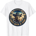 Men's Rodeo Queen In Denim Cowgirl Design T-Shirt - White