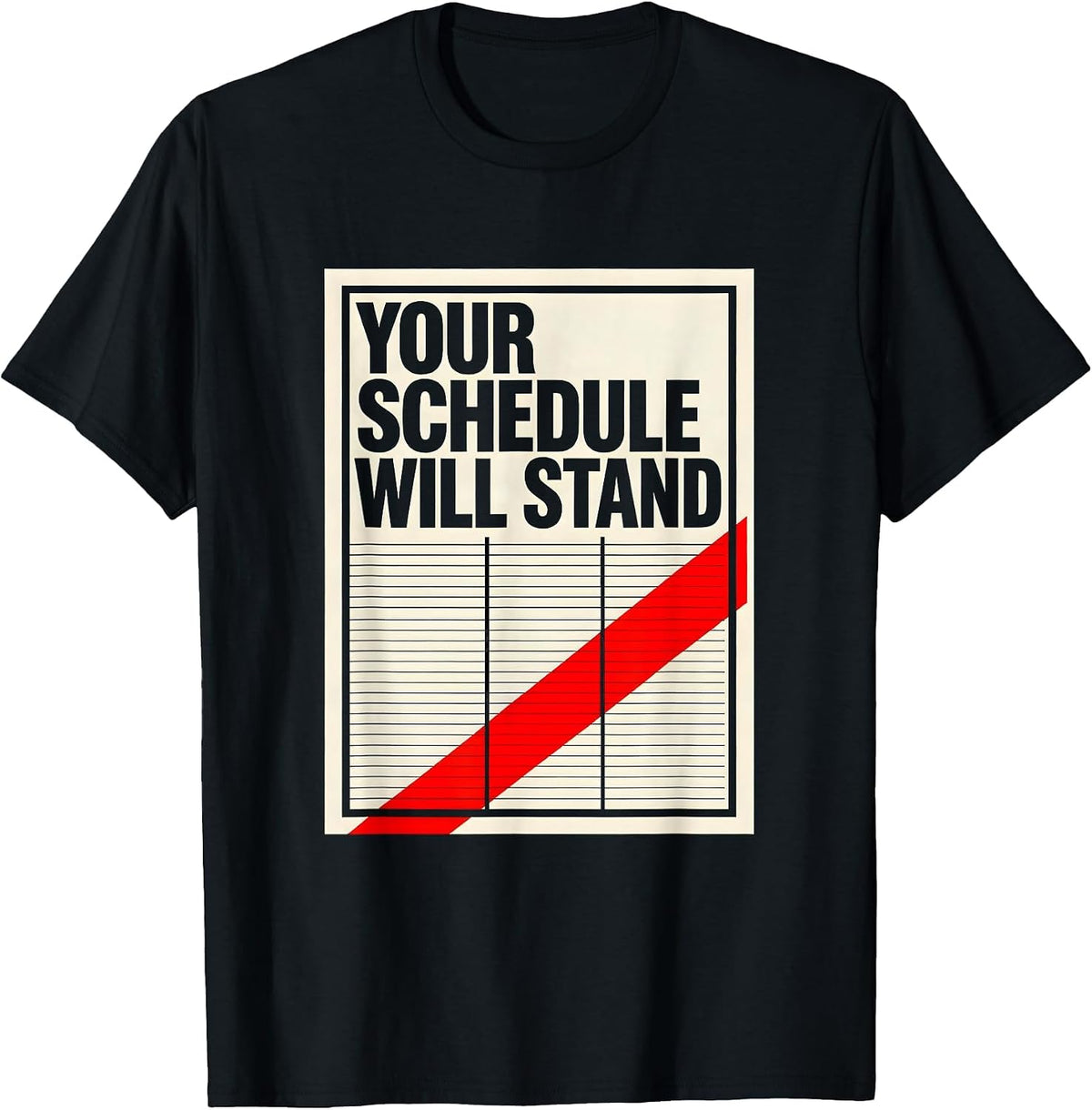 Men's Your Schedule Will Stand Groovy School Counselor Back T-Shirt - Black