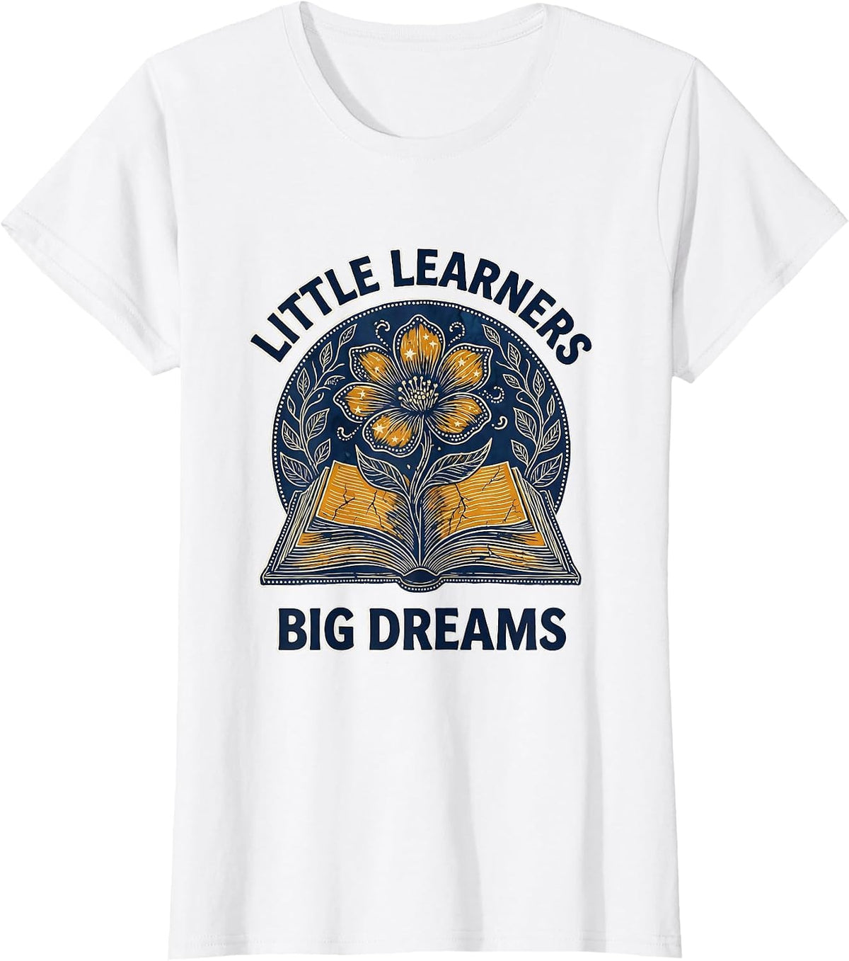 Women's Little Learners Big Dreams Preschool Teacher Design T-Shirt - White