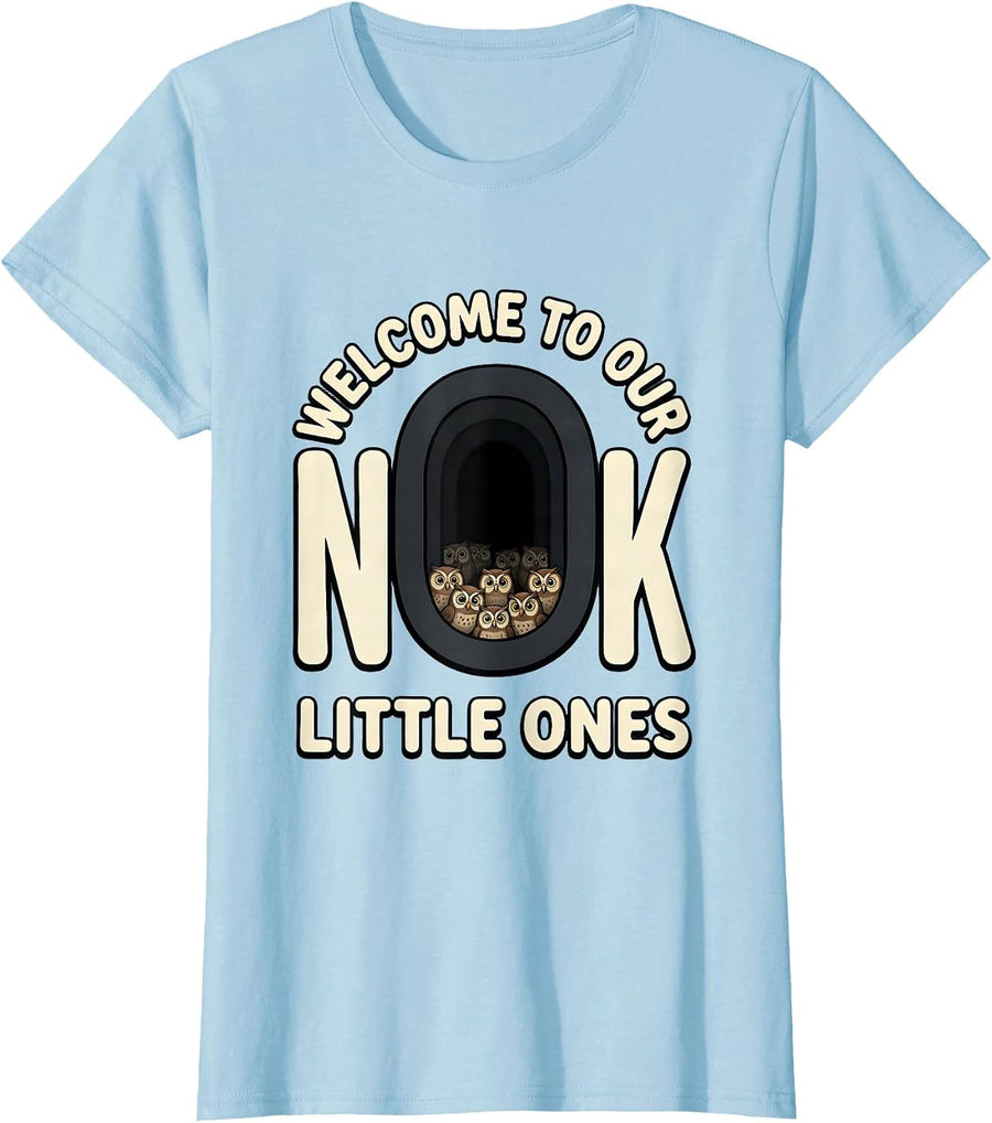 Women's Welcome To Our Nook Little Ones Cute Preschool Teacher T-Shirt - Baby Blue