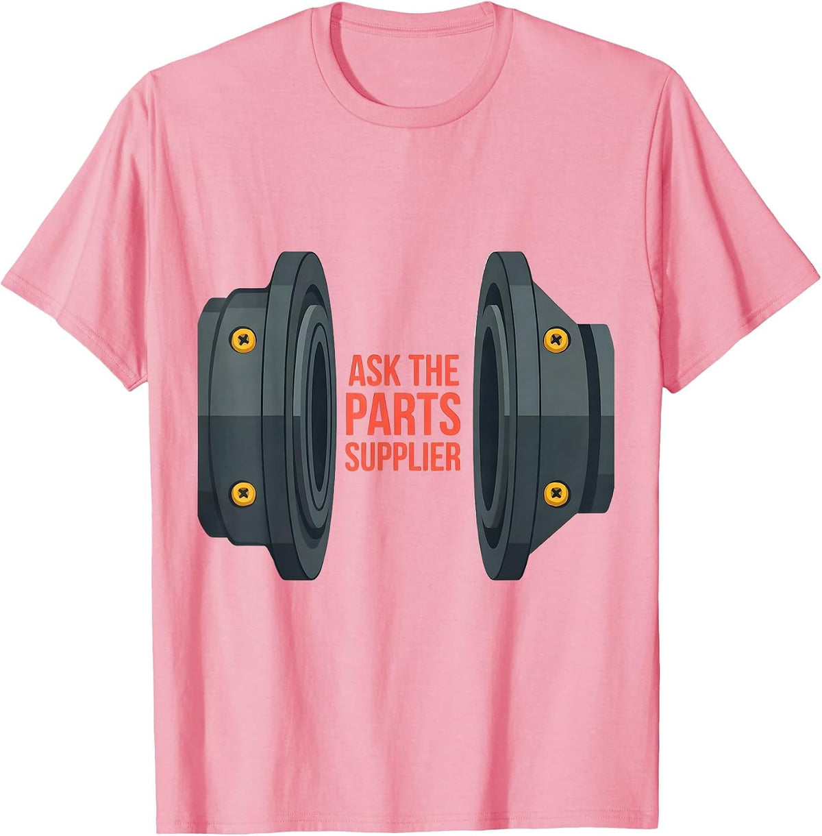 Men's Ask The Parts Supplier Funny Mechanic Skeleton Auto Repair T-Shirt - Pink