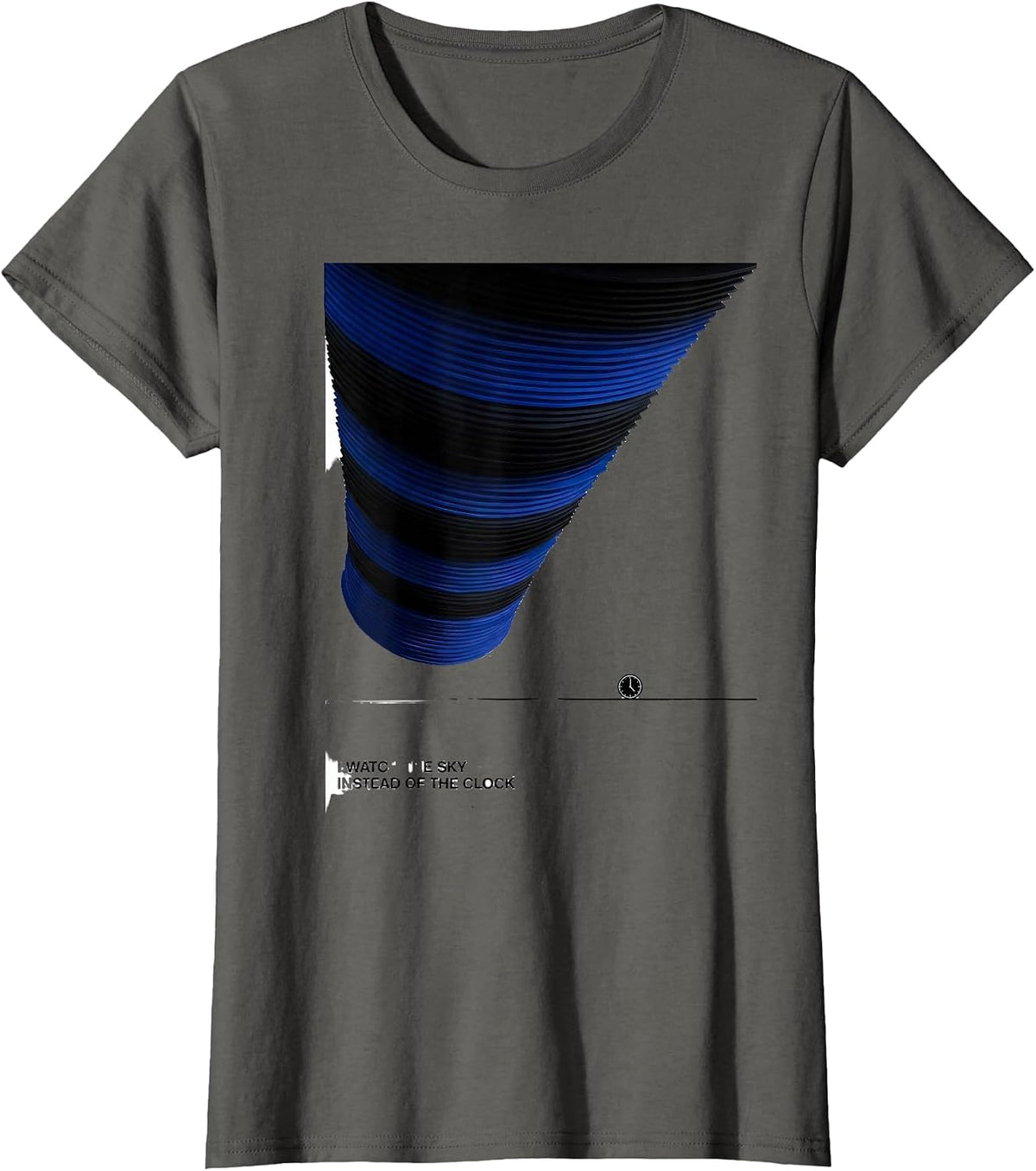 Women's I Watch The Sky Instead Of The Clock Funny Meteorology Gift T-Shirt - Asphalt Grey