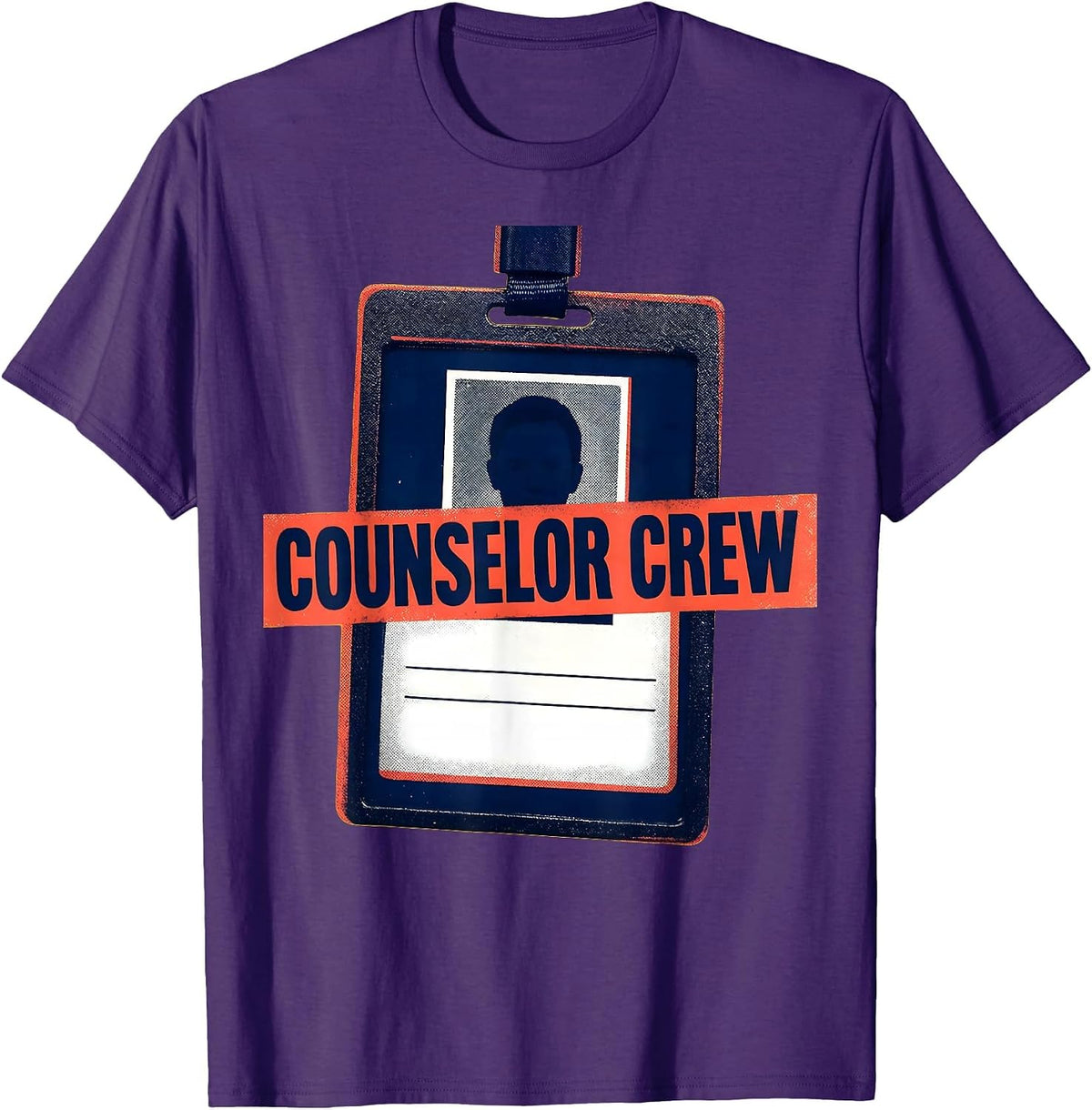 Men's Counselor Crew Funny Teacher First Day of School Staff Gift T-Shirt - Purple