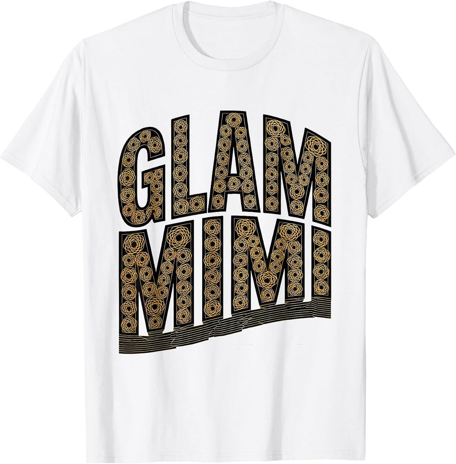 Men's Glam Mimi Leopard Cheetah Animal Print Typography Gift T-Shirt - White