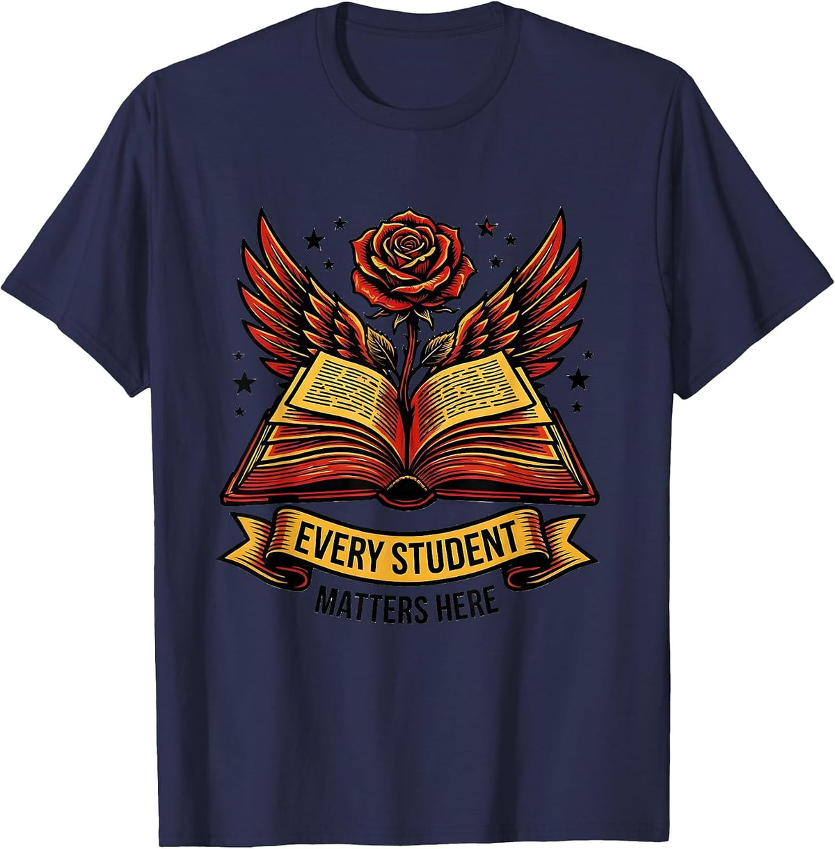 Men's Every Student Matters Here School Counselor Design T-Shirt - Navy Blue