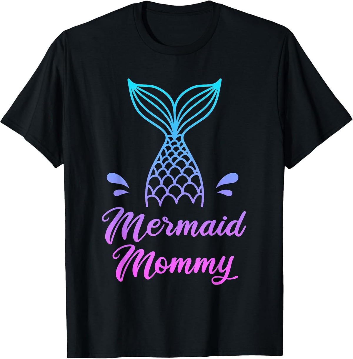 Mermaid Mommy Shirt, Mermom Security Apparel Fun Mothers Day T-Shirt - Black