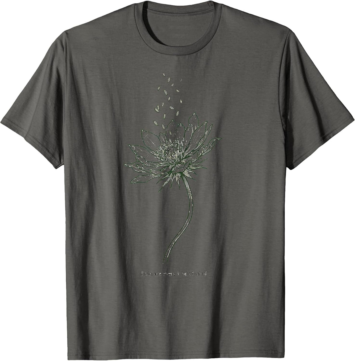 Men's Embrace Every Kind of Mind Autism Awareness Design T-Shirt - Asphalt Grey