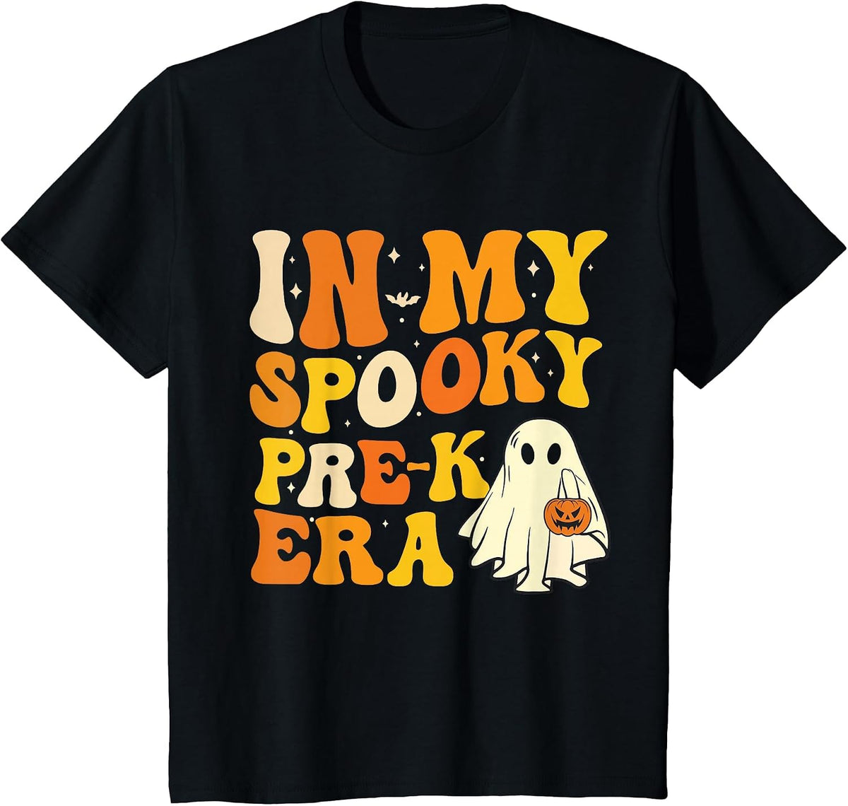 in My Spooky PRE-K Teacher Era Funny Halloween Costume Tee T-Shirt - Black