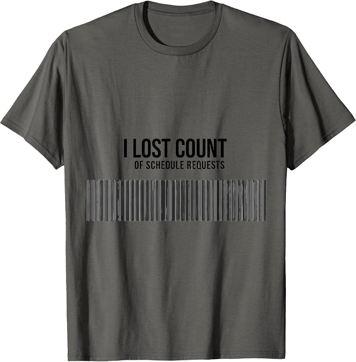 Men's I Lost Count Of Schedule Requests Groovy School Counselor T-Shirt - Asphalt Grey
