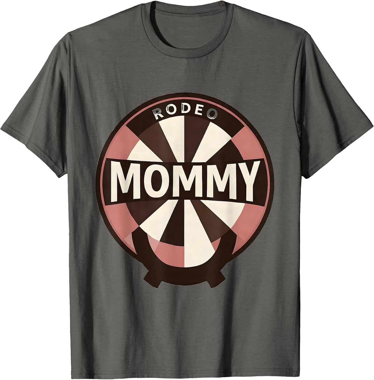 Men's Rodeo Mommy Quilt Block Patchwork Cowgirl Birthday Party T-Shirt - Asphalt Grey