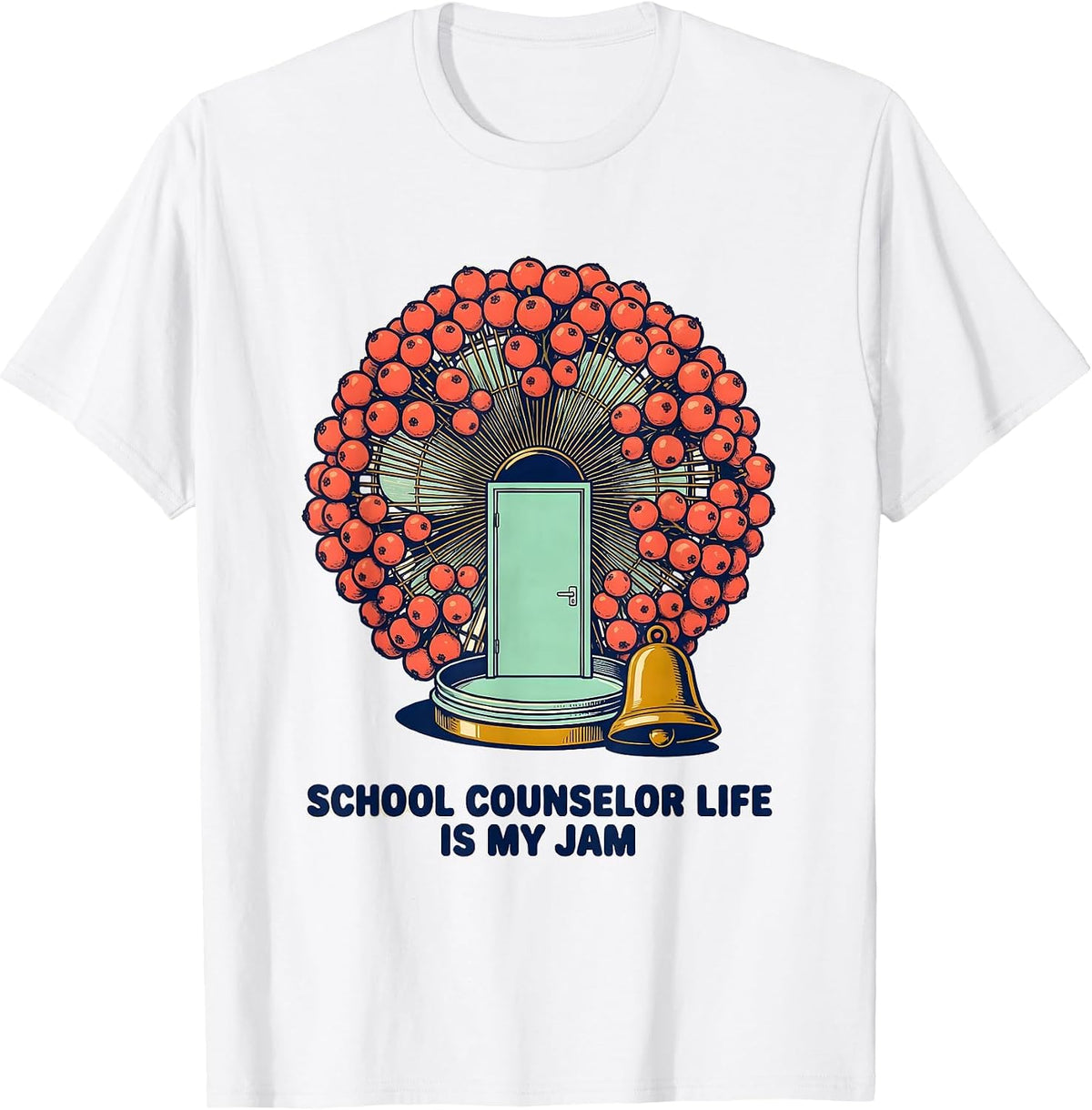 Men's School Counselor Life Is My Jam Funny School Psychologist T-Shirt - White