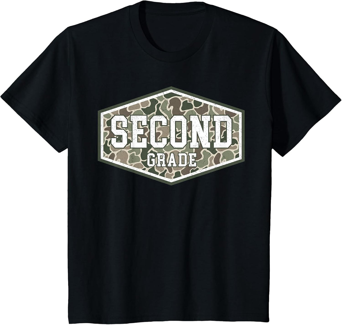 Camo Second Grade Teacher 2nd Grade Back to School Boys T-Shirt - Black
