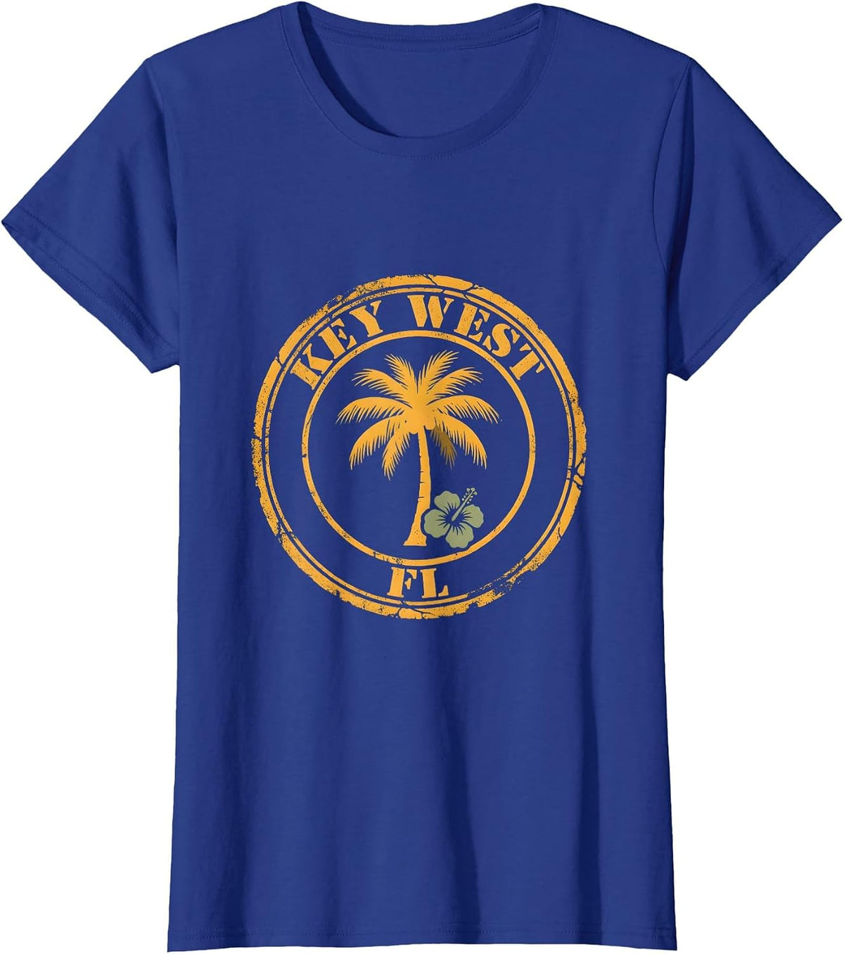 Women's KEY WEST FL Boho Tropical Souvenir Shirt Florida Vacation T-Shirt - Royal Blue