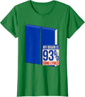 Women's My Brain Is 93% Song Lyrics Funny Music Lover Singer T-Shirt - Kelly Green