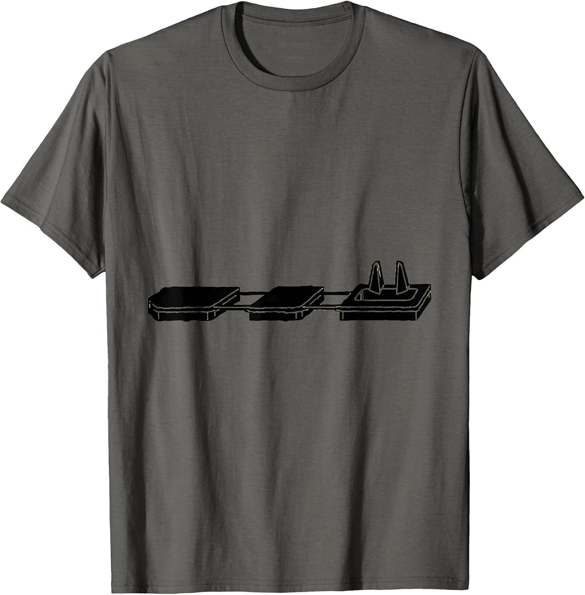 Pulse Trace Auto Mechanic Car Guy Humor T-Shirt - Asphalt Grey