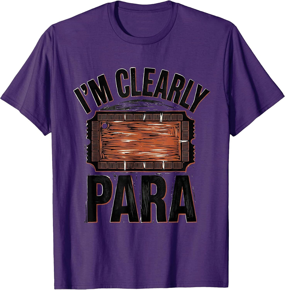 I'm Clearly Para Funny Paraprofessional Paraeducator Work T-Shirt - Purple