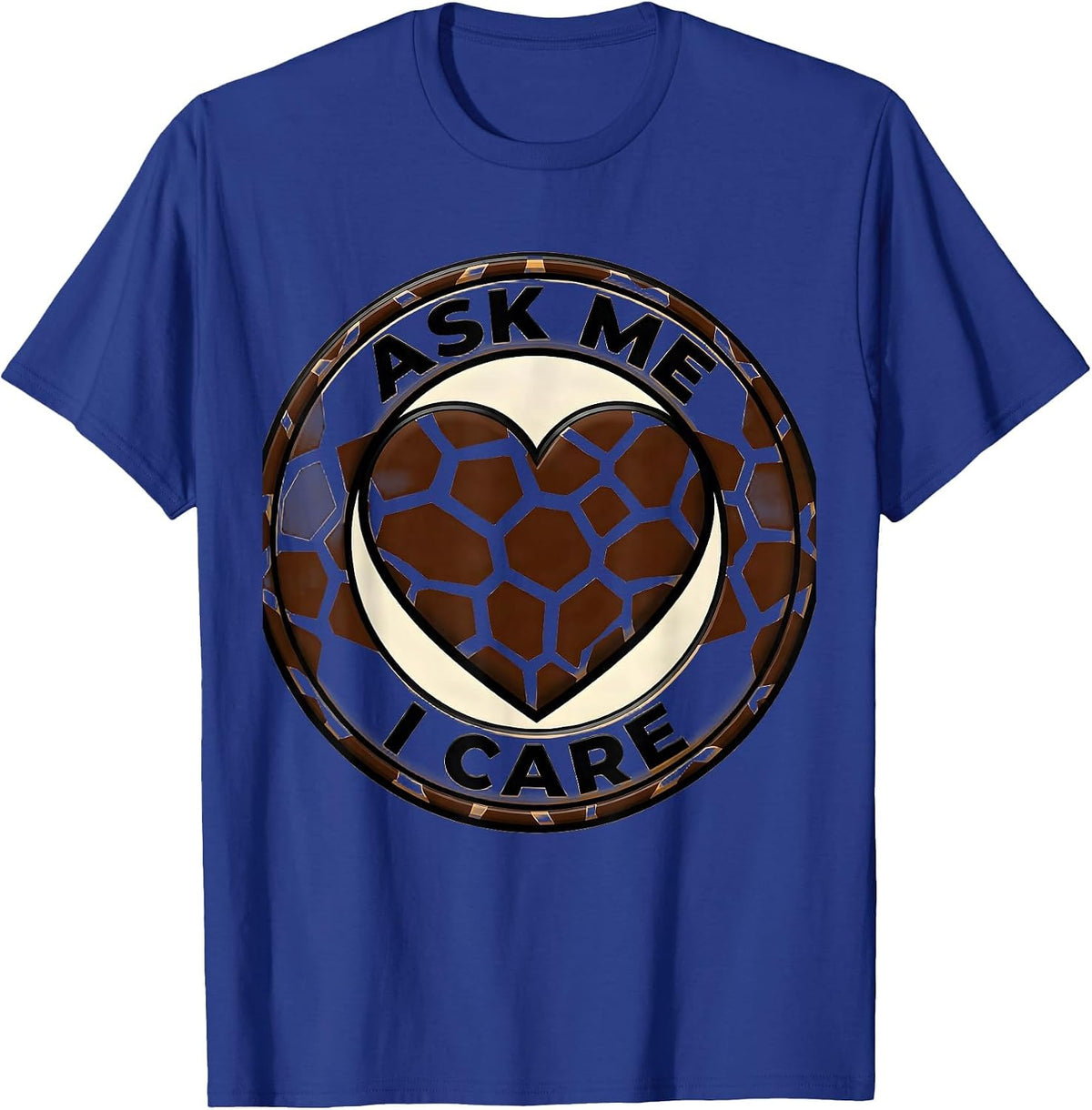 Ask Me I Care School Counselor Design T-Shirt - Royal Blue